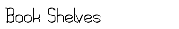 Book Shelves font preview